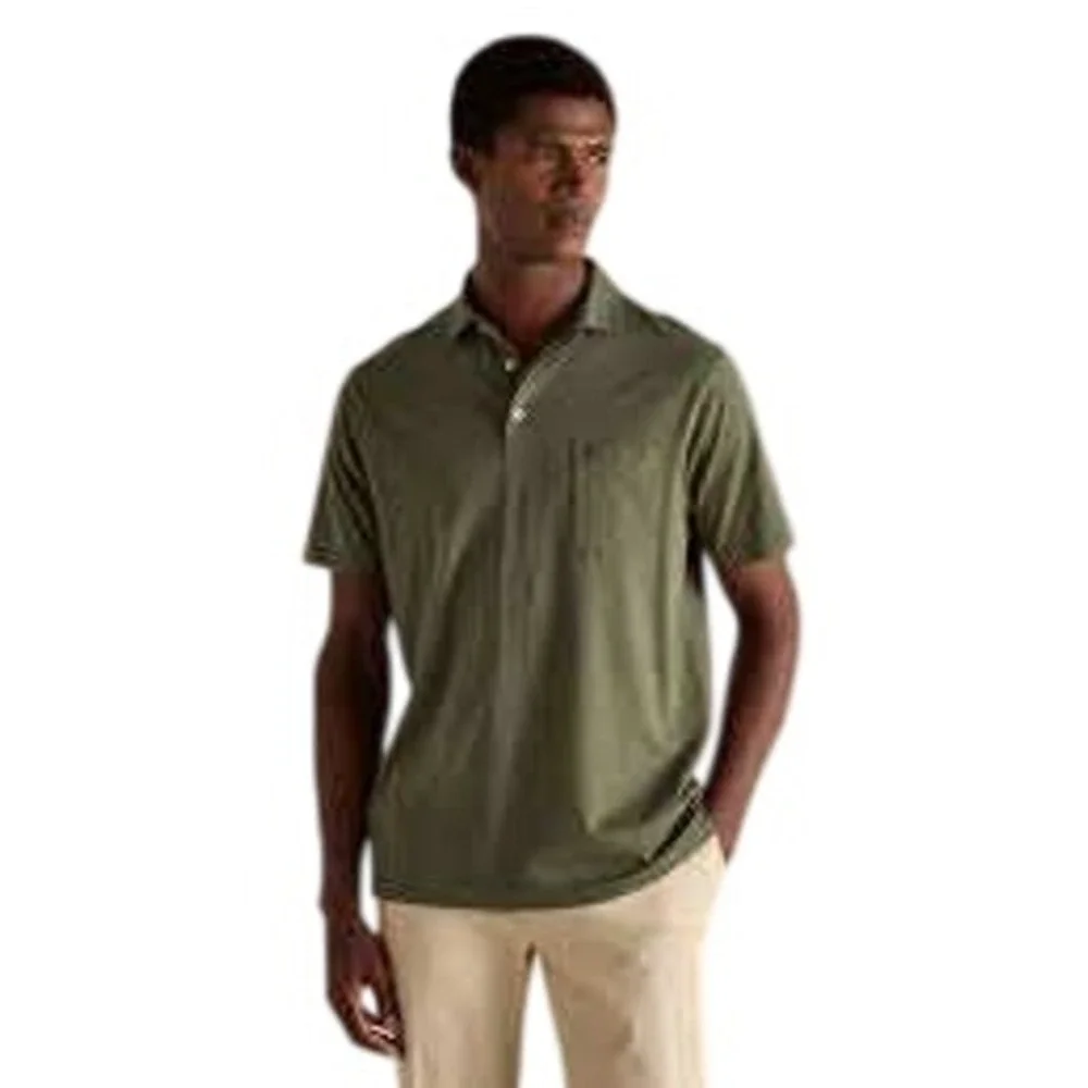 Polo Ralph Lauren Mens XXL Olive Green Cotton Jersey Pocket Polo Shirt NWT